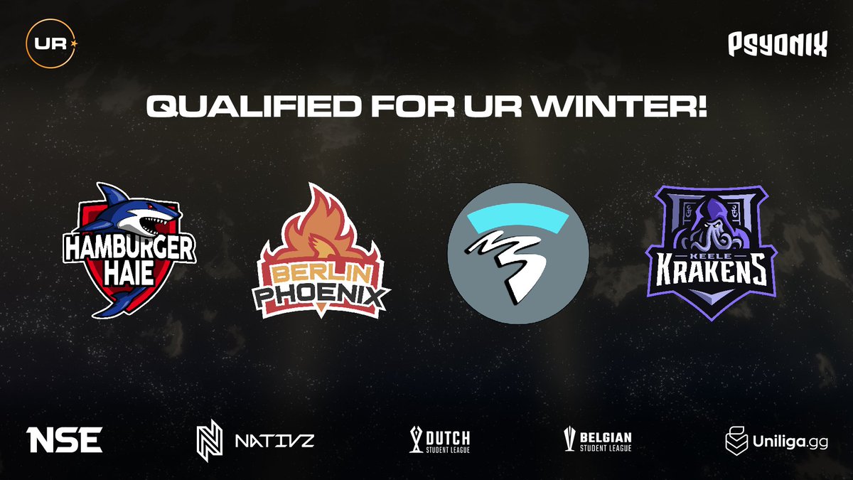 Congratulations to our first four UR Winter teams! The top 4 seeds all made it on the first try 😱

We'll see the rest of you again on Thursday 10th! ✌️