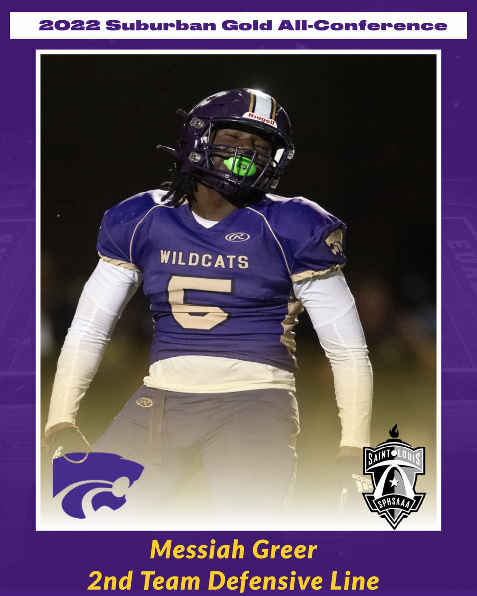 Congrats to Messiah (Sauce) Greer on being selected 2nd team DL in the Suburban Gold Conference! #ehs63025