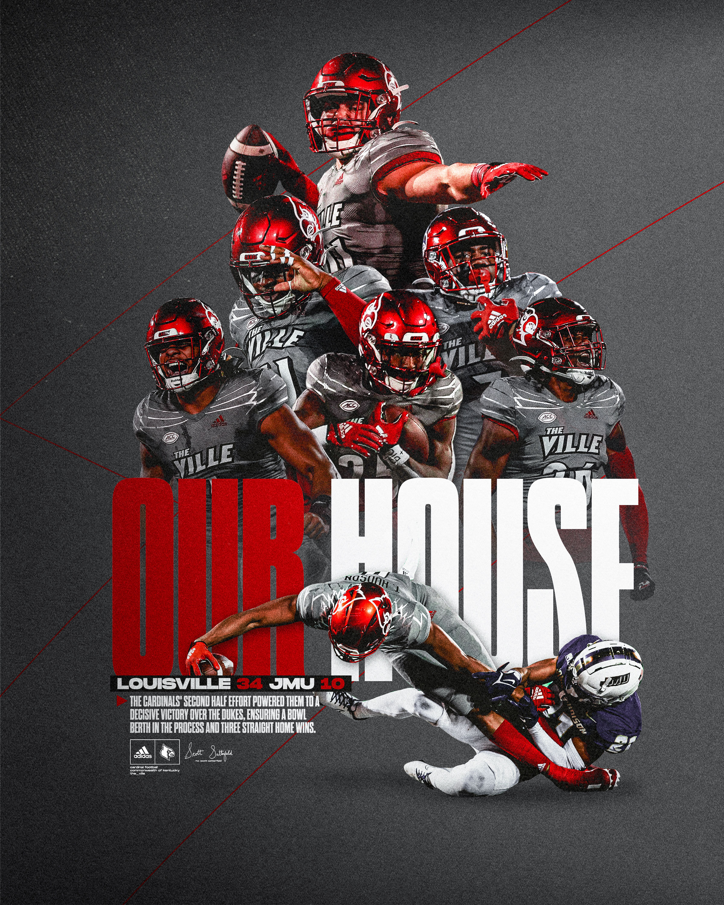 louisville cardinals football poster