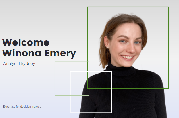 ninesquared81's tweet photo. We are very excited to introduce Winona Emery back to the NineSquared team.  Back in 2019 Winona interned at NineSquared in our Brisbane office and now joins the Sydney team as an Analyst. https://t.co/WmktmqzmU8