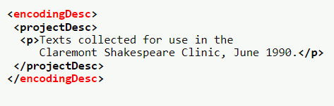 TEIconsortium's tweet photo. #TEI #ElementoftheDay <encodingDesc> (encoding description) documents the relationship between an electronic text and the source or sources from which it was derived - https://t.co/tMcpBNpGJC.

#TEICommunity #TEIChat #digitalhumanities #encoding https://t.co/BAjVTANy2t