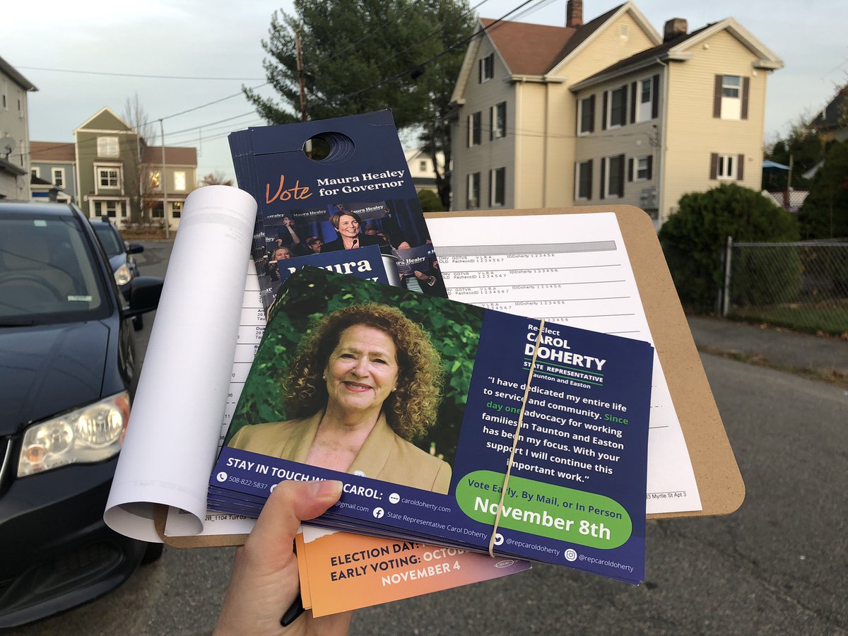 jessemermell's tweet image. Hitting the doors with friends in #Taunton to elect @maura_healey and @MayorDriscoll - and to make sure @repcaroldoherty gets re-elected! #mapoli
