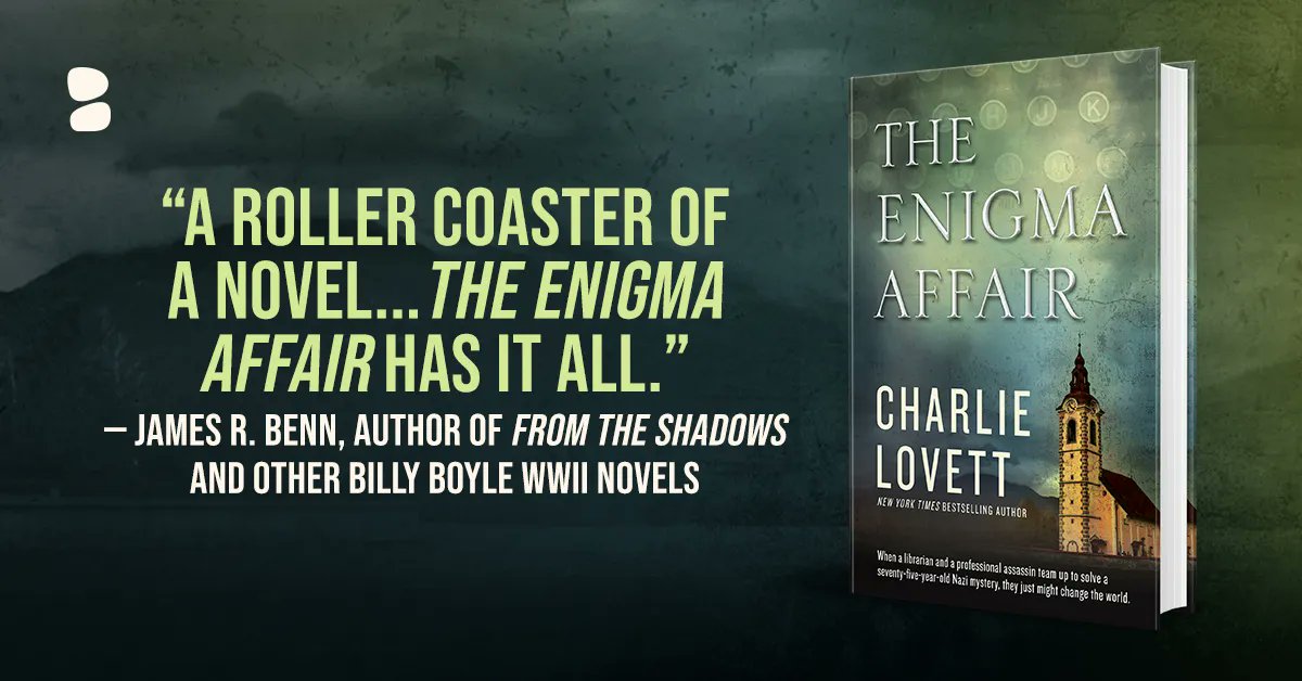 Raise your hands for this rollercoaster ride in #historicalfiction! Today marks 2 months of #THEENIGMAAFFAIR by @CharlieLovett42, & we’re sharing the 5🌟 review from @books_manhattan: “Blazes a path of action and intrigue…A non-stop thrill ride.” 👉buff.ly/3ULGIhR