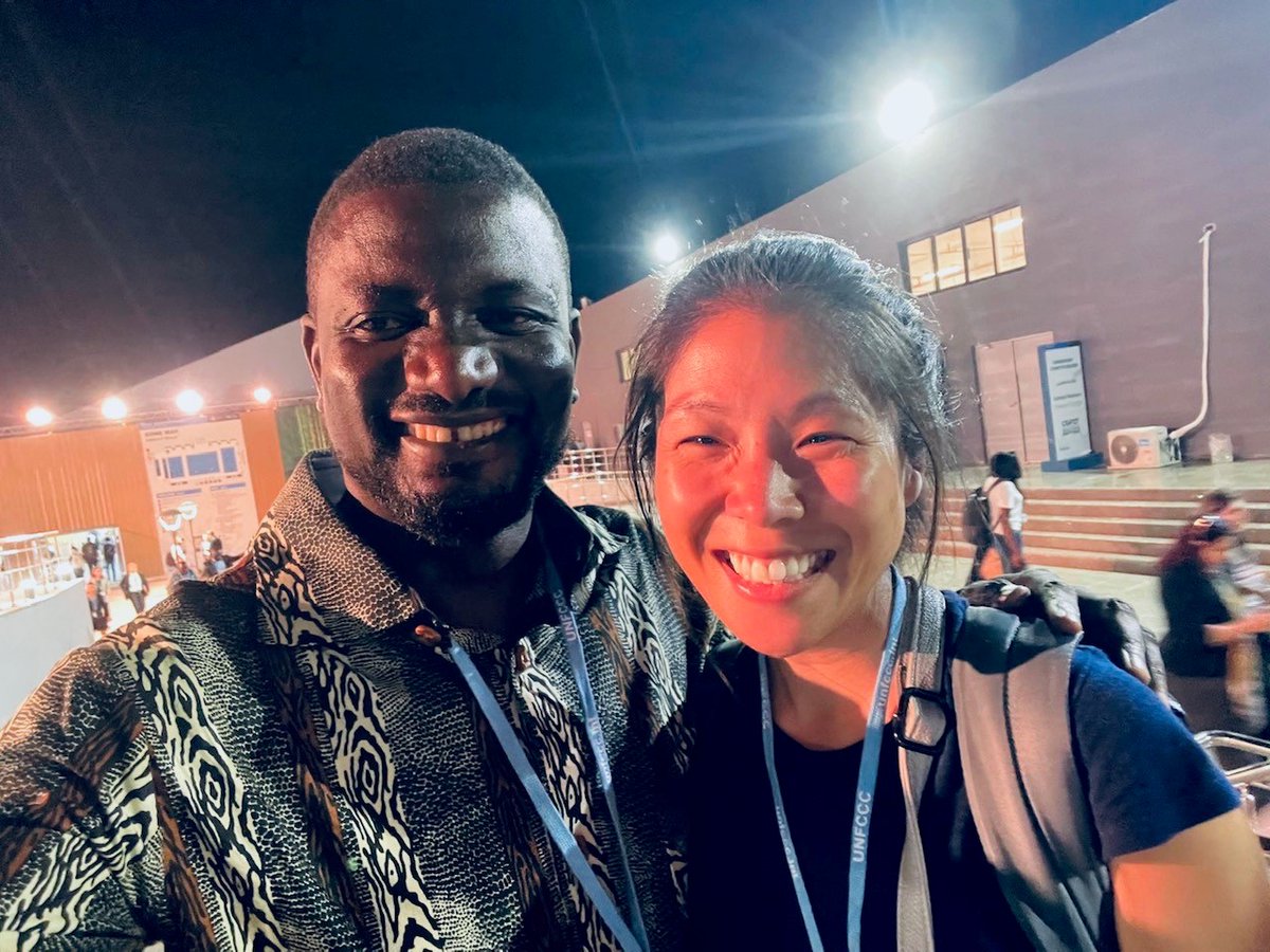 The best part of COPs is being in the company of the global #ClimateJustice movement. Fabulous to finally meet @CANIntl's @saidykhan08 IRL. Can't wait to build power together for the #WorldWeWant, #PayUP4LossAndDamage, #EndFossilFuels to take on the #ClimateEmergency head-on.