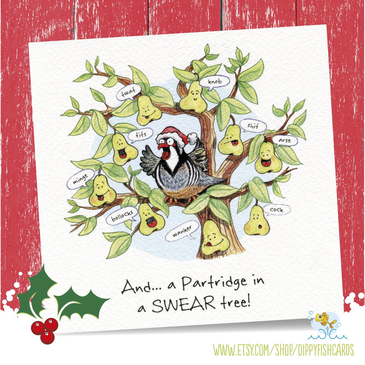 gingertotty's tweet photo. Christmas cards is trending! #Christmascards is trending? BEHOLD MY PROFANITREE - OH TWITTER! And buy it end of next week when I am back! 

https://t.co/2fEwH8P5dY 

#MHHSBD https://t.co/UCQ1mwM6XM