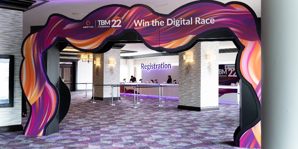 Apptio's tweet photo. We're excited to welcome everyone joining us in Austin for #TBMC22! Here are a few sneak peeks at what you have to look forward to this week. #WintheDigitalRace https://t.co/drEeSdKdDT