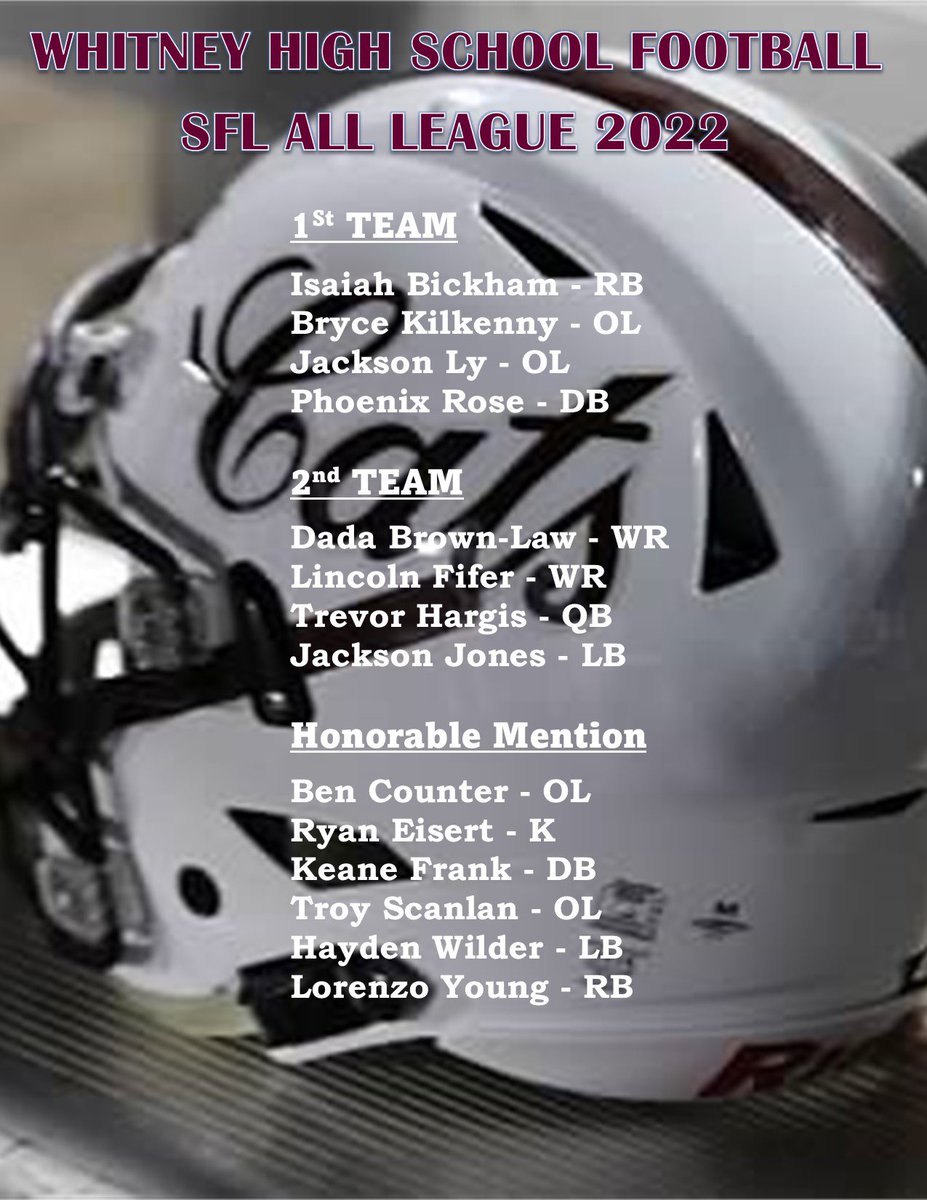 Congratulations gentlemen! Way to represent our program and school! <a href="/WhitneyUnited/">Whitney High School</a> @whsboosterfball