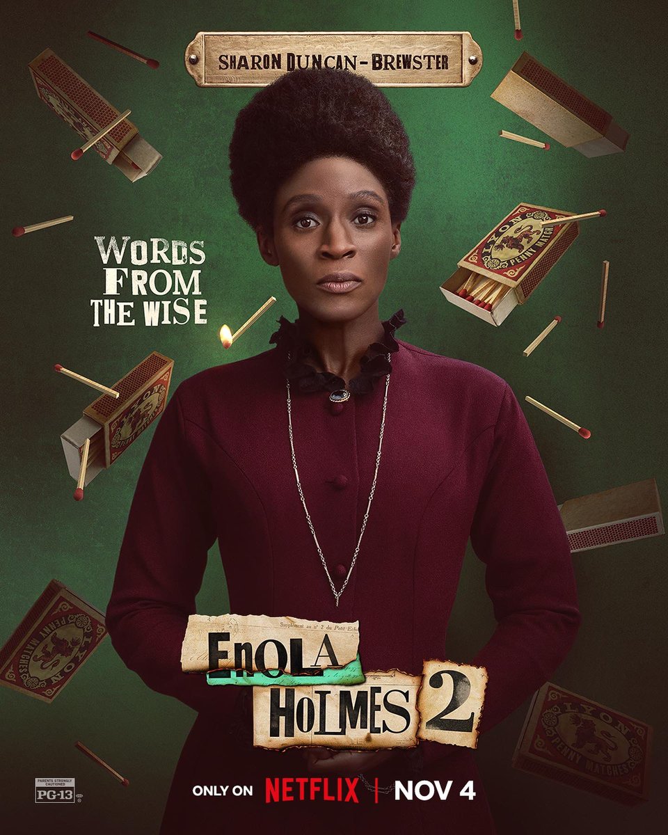 #EnolaHolmes2 Now on @netflix @MissEssDeeBee @Milliestopshate Henry Cavill, @hannahfkdodd @adeelakhtar1234 David Thewlis, Louis Partridge, Gabriel Tierney, Serrana Si-Ling Bliss, Abbie Hern, Susan Wokoma, Helena Bonham Carter. Harry Bradbeer @jackthorne @NancySpringer @Legendary