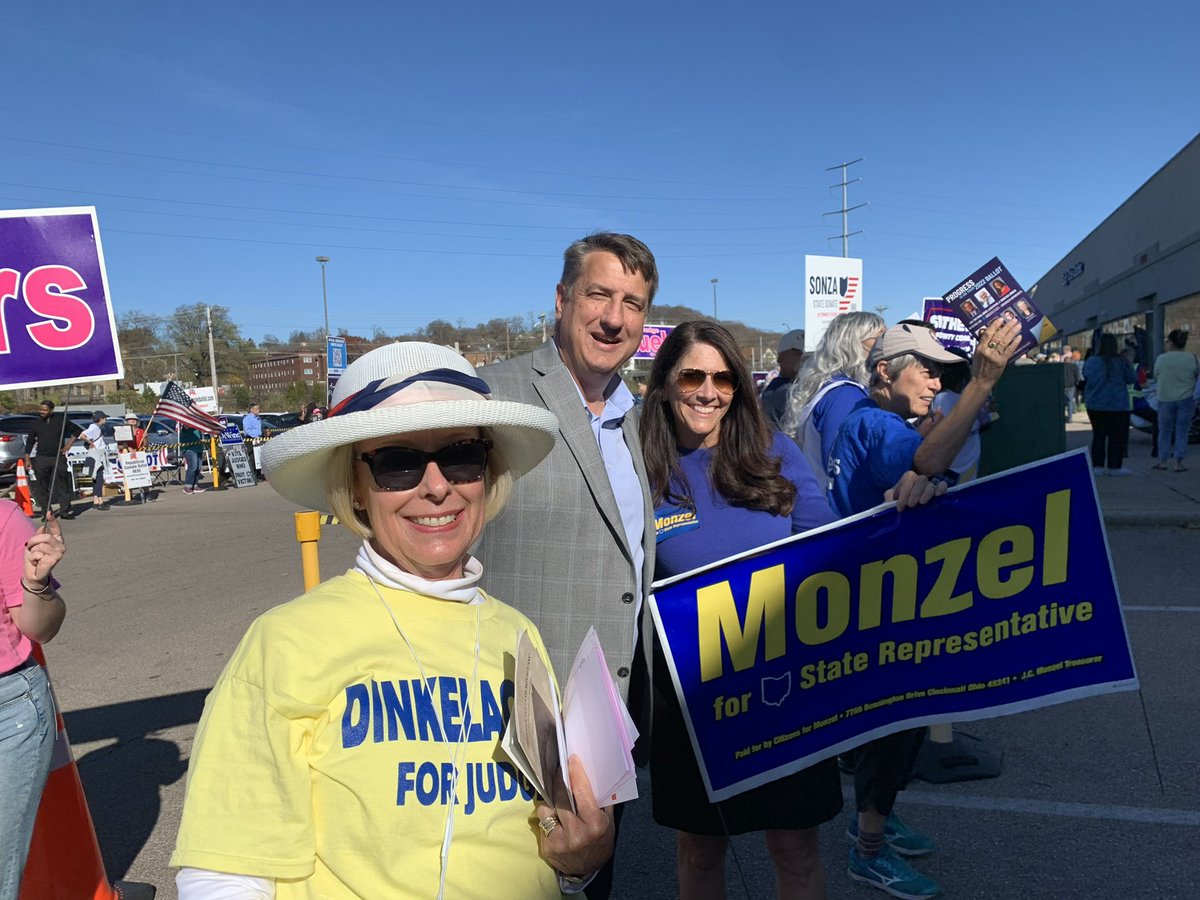 VoteMonzel's tweet photo. Great day on the campaign trail. Meeting voters at the Board of Elections &amp; then knocking doors in Greenhills with @BaldridgeForOH . Thank you for your help &amp; support! Remember to vote 🗳 Monzel for State Representative HD28! 🇺🇸@OhioHRA @HamCoGOP @ohiogop @AfpOhio https://t.co/93utCeTllL
