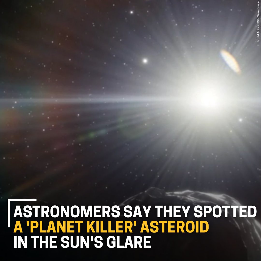 FOX5Vegas's tweet photo. A "planet killer" asteroid was spotted hiding in the sun’s glare.
STORY: https://t.co/4llAADU0WB https://t.co/uKFNDsfAb1