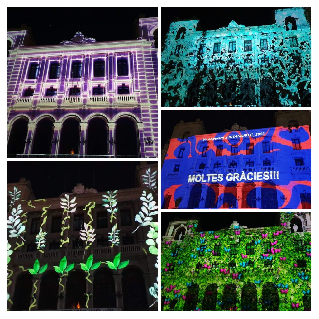 Cloenda del festival INTANGIBLE @intangiblefest a càrrec de Col.lectiu Telenoika, precedit pel mapping de l'alumnat d'EPS-UdL #lleidaImplicada 💙 @PP_LLEIDA