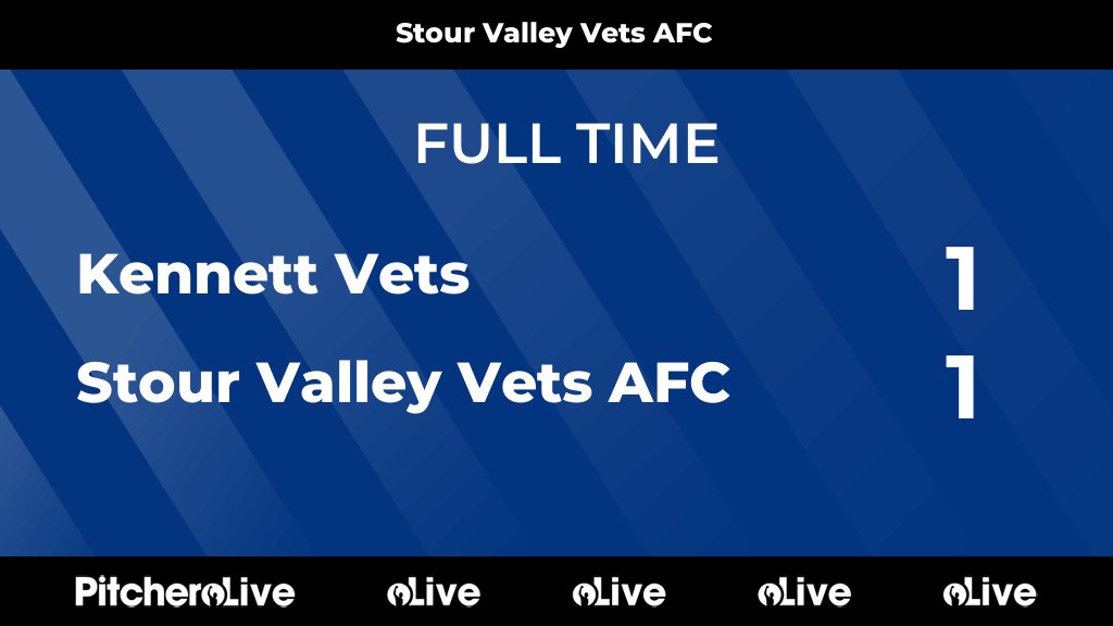 StourValleyVets's tweet photo. FULL TIME: Kennett Vets 1 - 1 Stour Valley Vets AFC
#KENSTO #Pitchero
https://t.co/wniktyJah7 https://t.co/k8jtjD2cIb