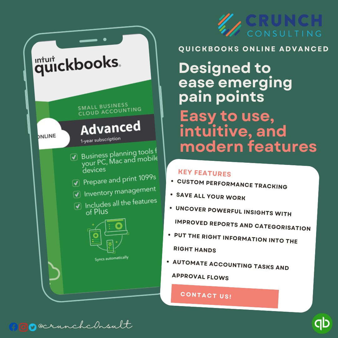 crunchc0nsult's tweet image. Intuit's new release: Quickbooks Online Advanced

This Intuit's new feature aims to accelerate growth of small businesses and empower accountants in the cloud. 

Reference: Yahoo Finance

#WeCrunchNumbers #CrunchConsulting #accounting #bookkeeping