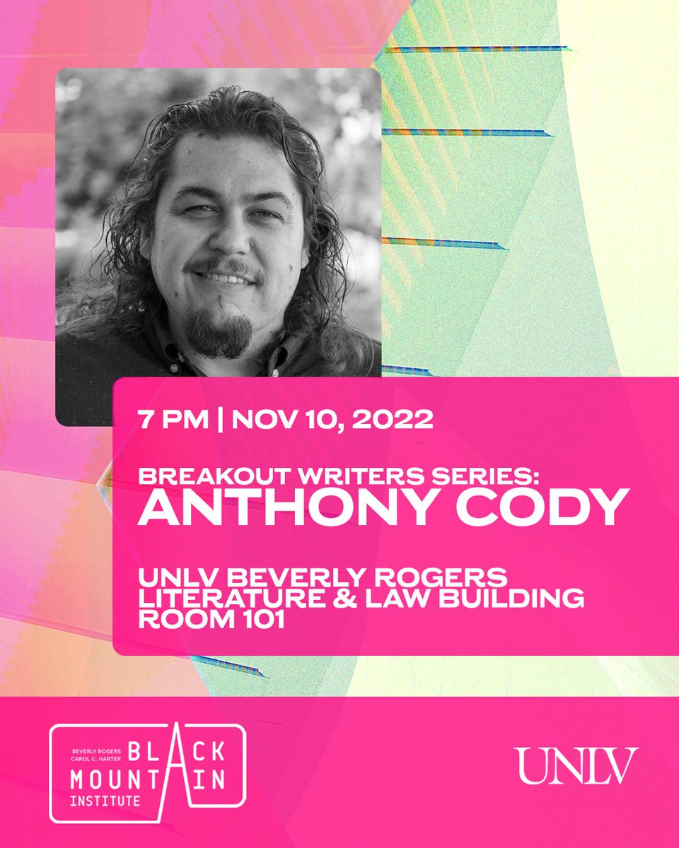 Anthony Cody, author of Borderland Apocrypha (Omnidawn 2020), visits Vegas this week -- join us for his reading this Thursday 11/10 at 7pm!