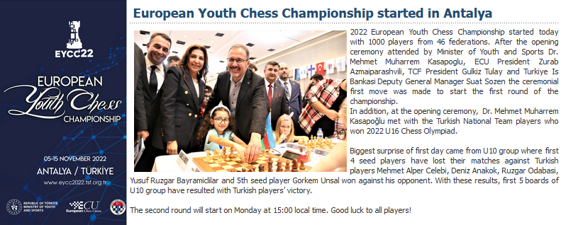 ChessTeaching's tweet photo. Les championnats d'Europe Jeunes ont commencé ce dimanche 5 novembre à Antalya en Turquie. Pas moins de 35 jeunes représentent la France !
Résultats : https://t.co/jBpSNvqLcq
#échecs #eycc #antalya #chess https://t.co/Eu4KJnzDEX