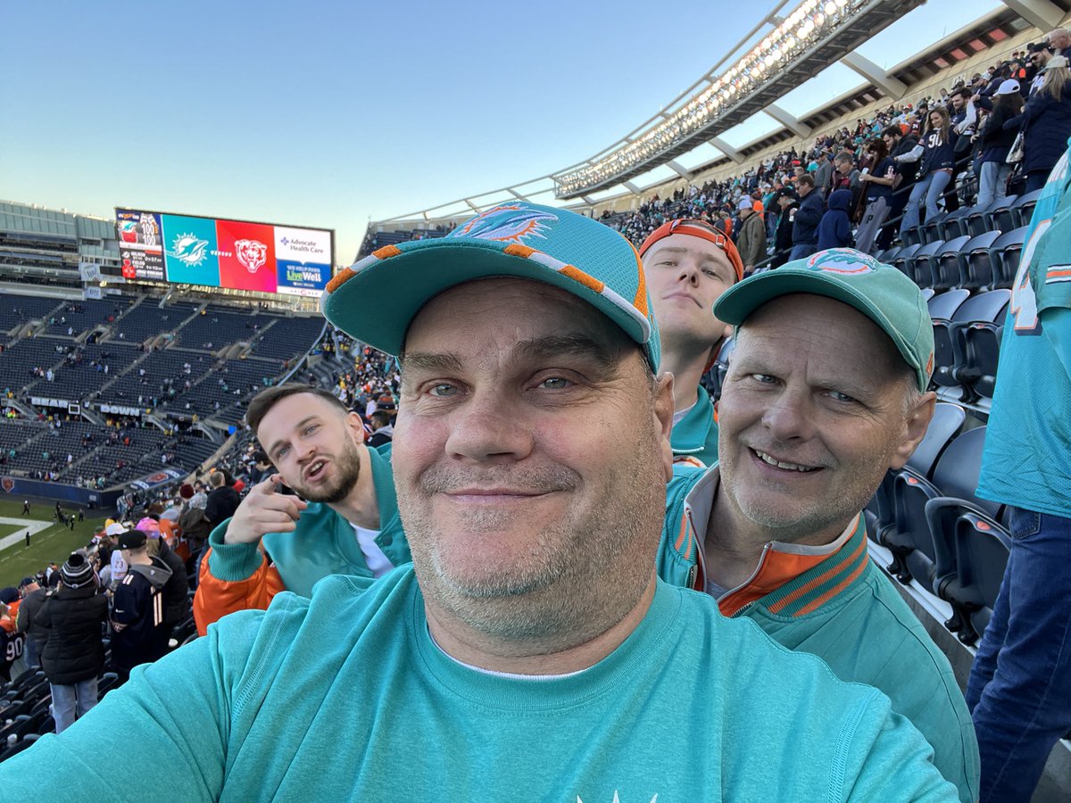 Got the win at Soldier Field! Fun day with the guys! #FinsUp