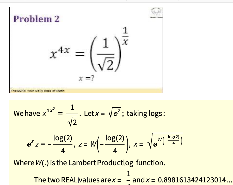 Tough one given complex solutions.