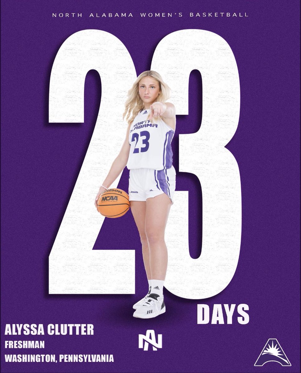 Let’s Go!!!   #SLAAMFamGoat <a href="/alyssa_clutter/">Alyssa Clutter</a> gets a start in her first college game!!!  Tune into ESPN+ @ 11:00am &amp; watch <a href="/UNAHOOPS/">North Alabama Women's Basketball</a> take on CBU!!  #FindYourHome