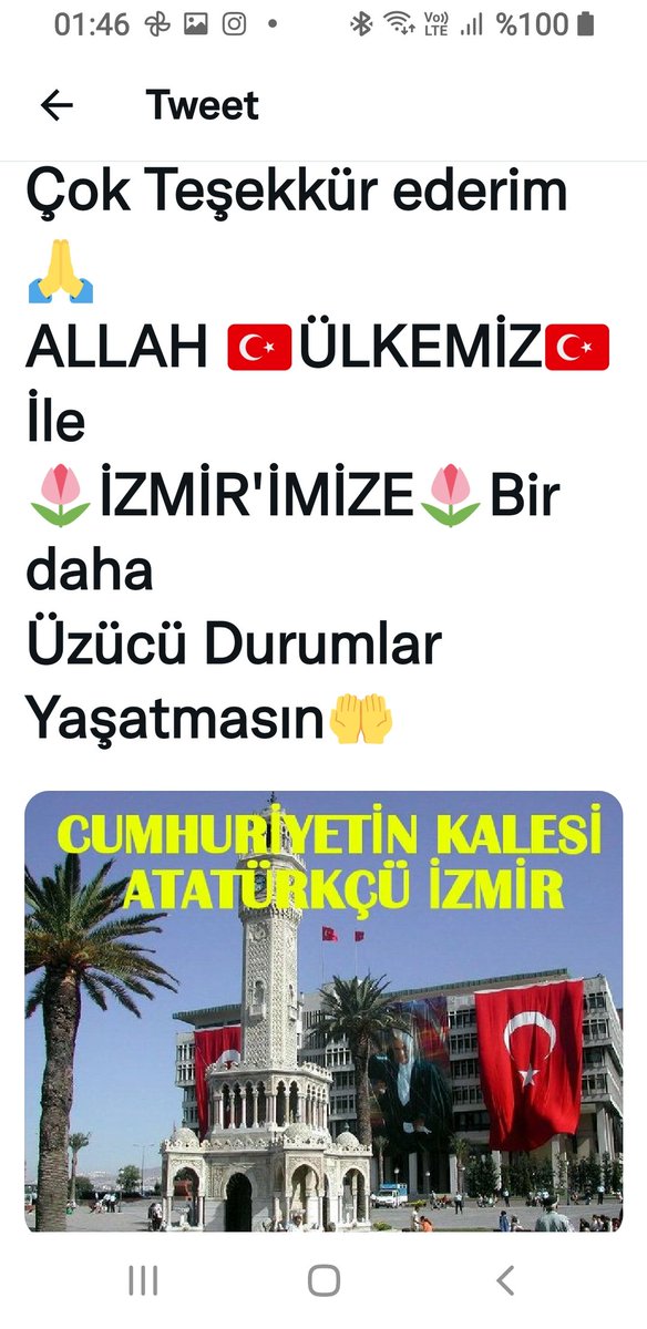 salih65375967's tweet photo. @mavizirve35 İşte kâlbimiz, izmir'imiz, #Lâik #Cumhuriyet! #Ebediyen #Sahibi! Yüce #Türk! #Milletinin! Yüz Akı; #Zeki VE #Çalışkan #Üreten bir #Türki'ye için Çalışan; #T.C.nin! #Çıkarlarını; her şartta; #Cesaretle #Cesurca; #Savunacağız! Ne mutlu #Türklüğümüze! NE mutlu #Atatürkçüyüz!!! https://t.co/Vwa9UMY1w0