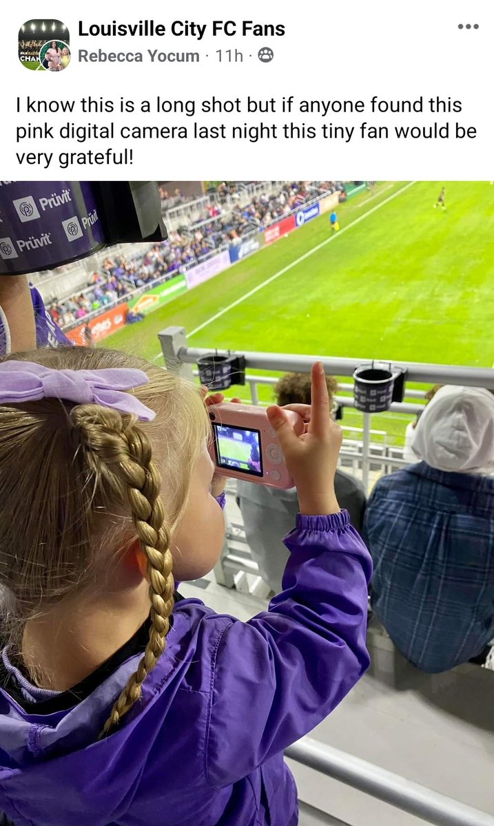 Retweet to help this sweet girl find her camera from last night's match. 

Link to her Mom's post: m.facebook.com/groups/6169176…