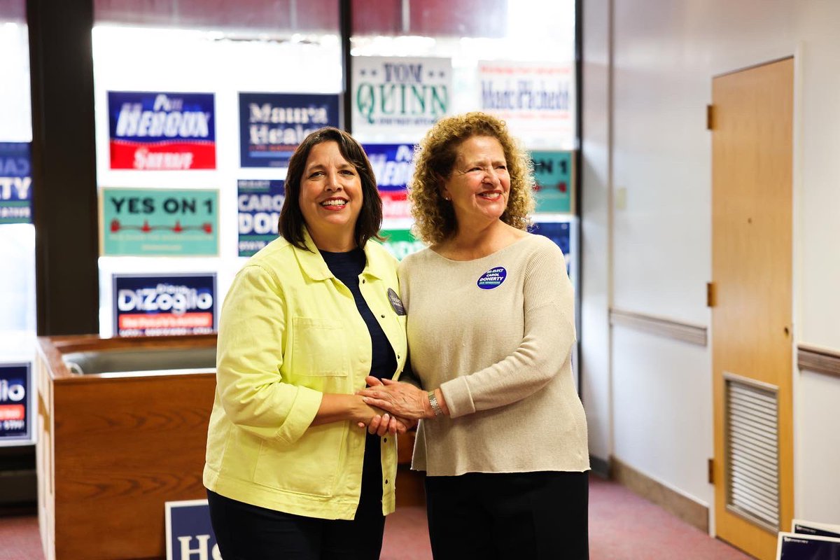 reelectdoherty's tweet image. Thank you to @MayorDriscoll and former Congressman @joekennedy for kicking off today’s canvass! 

Thanks to so many supporters for coming out and knocking doors.

2 more days!