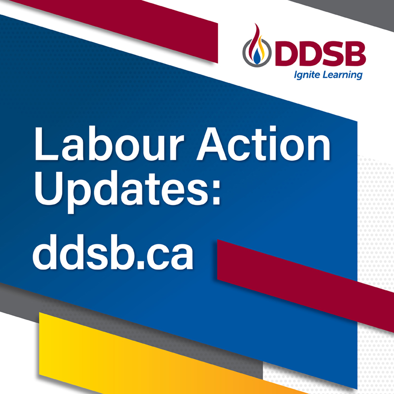 All DDSB schools continue to be closed for in-person learning on Monday, November 7 until further notice. Please do not send your child to a school site.

Please see Friday's update about learning for this week here: ddsb.ca/en/2022-labour…
