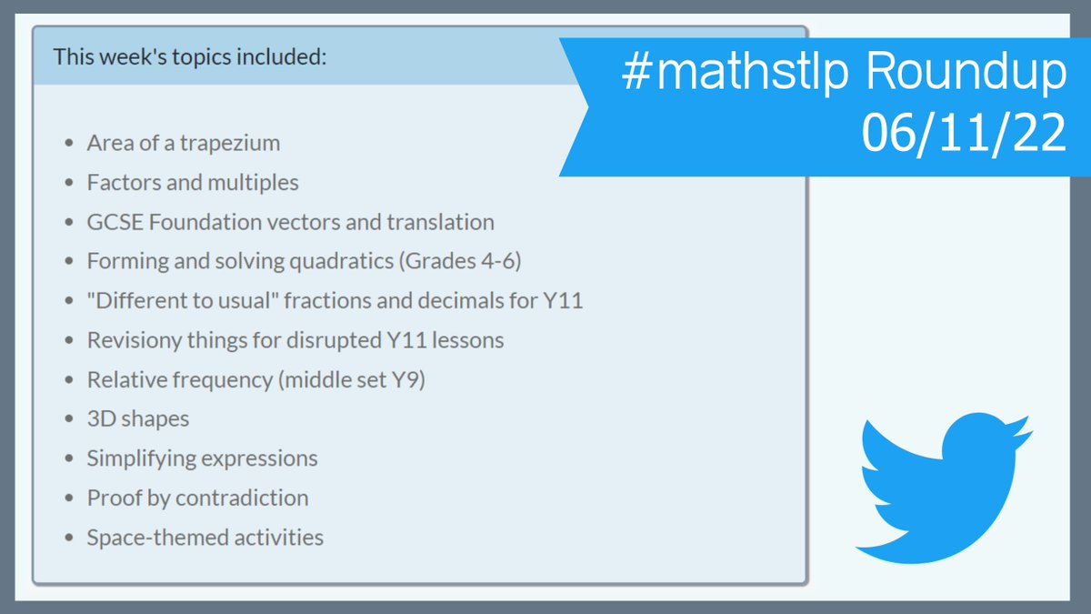 MissNorledge's tweet photo. Thanks so much to everyone for joining #mathstlp this evening! What a fantastic experience to get everyone sharing resources and ideas.

If you missed it, I've summarised some of the great resources shared here. https://t.co/Vu0nXisz3y

See you again next Sunday at 7pm! https://t.co/Hrse51Ay6D