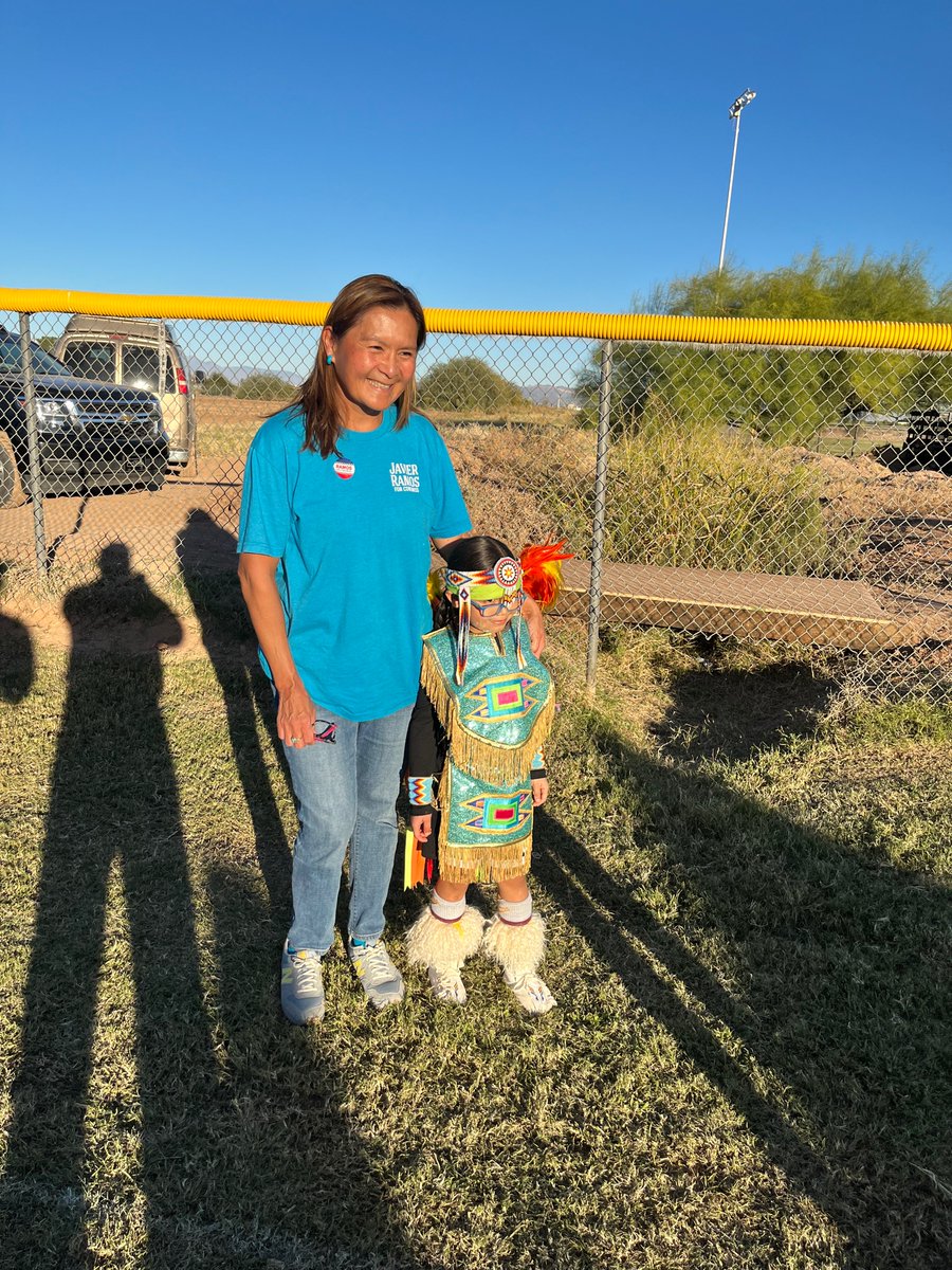 My wife teaches at Salt River Indian School and she came across one of her students at the powwow!