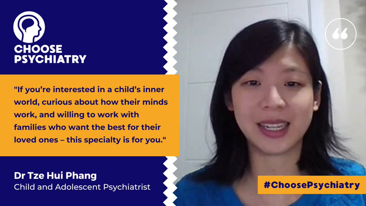 For this year’s #choosepsychiatry we’ve made films to show you the wide range of career options available through the 13 specialties in psychiatry. Find out from the amazing <a href="/FifiPhang1/">Dr Fifi</a> why Child and Adolescent Psychiatry might be for you. 
rcpsych.ac.uk/become-a-psych…
