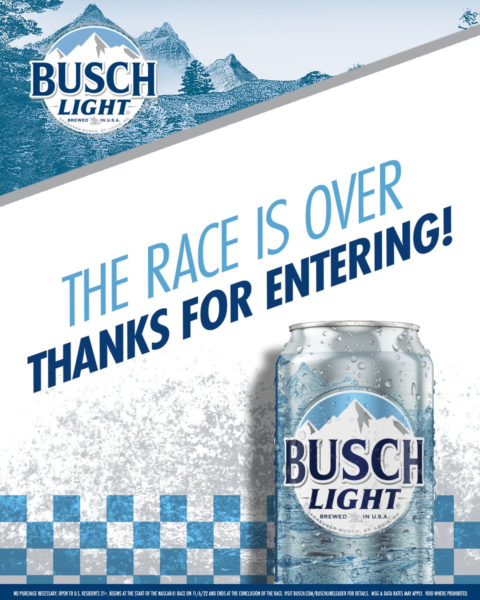 Busch Beer on X: NO MORE LEAD CHANGES… because the #Championship4