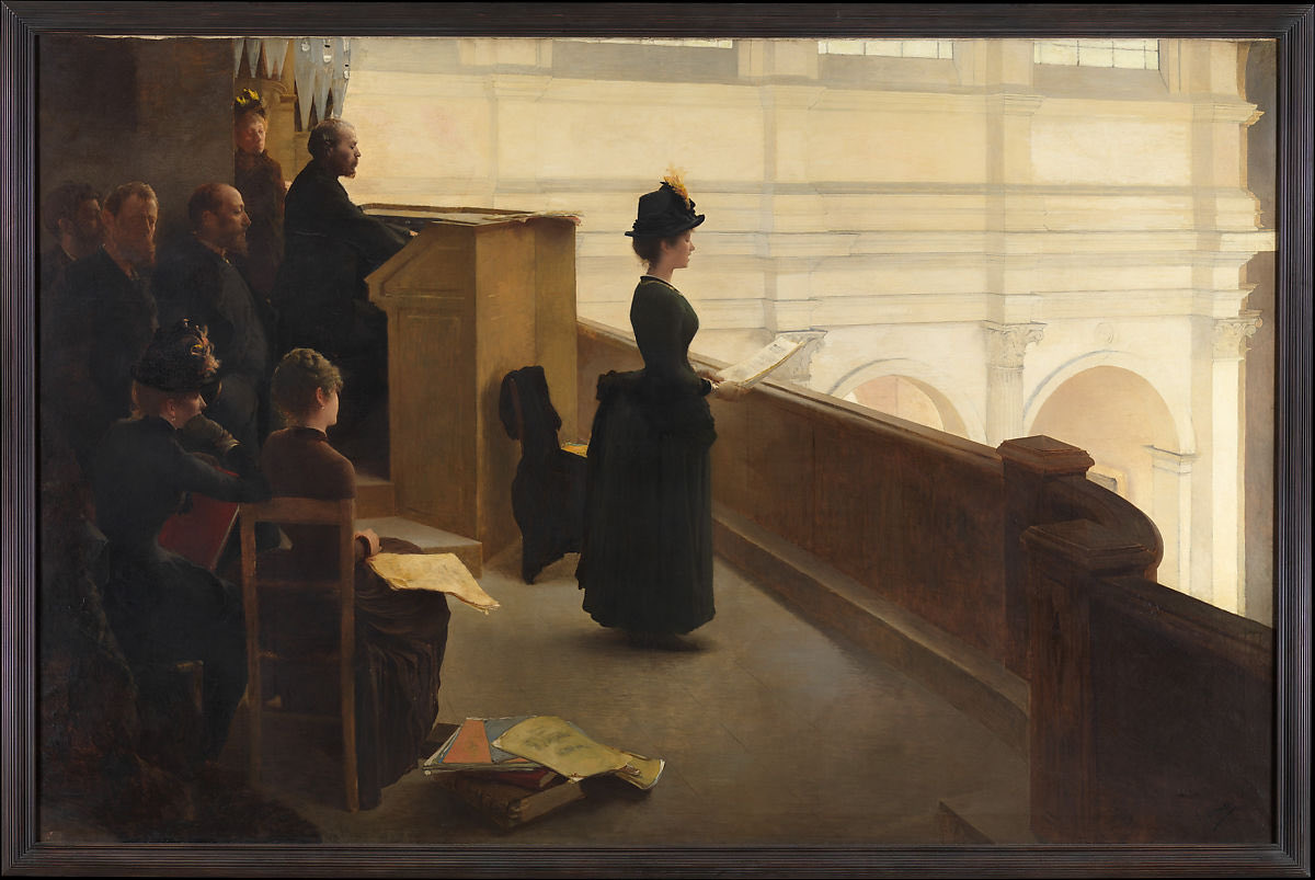 1885 - HENRY LEROLLE, THE ORGAN REHEARSAL  When I look at this, I feel the open room. #paintings