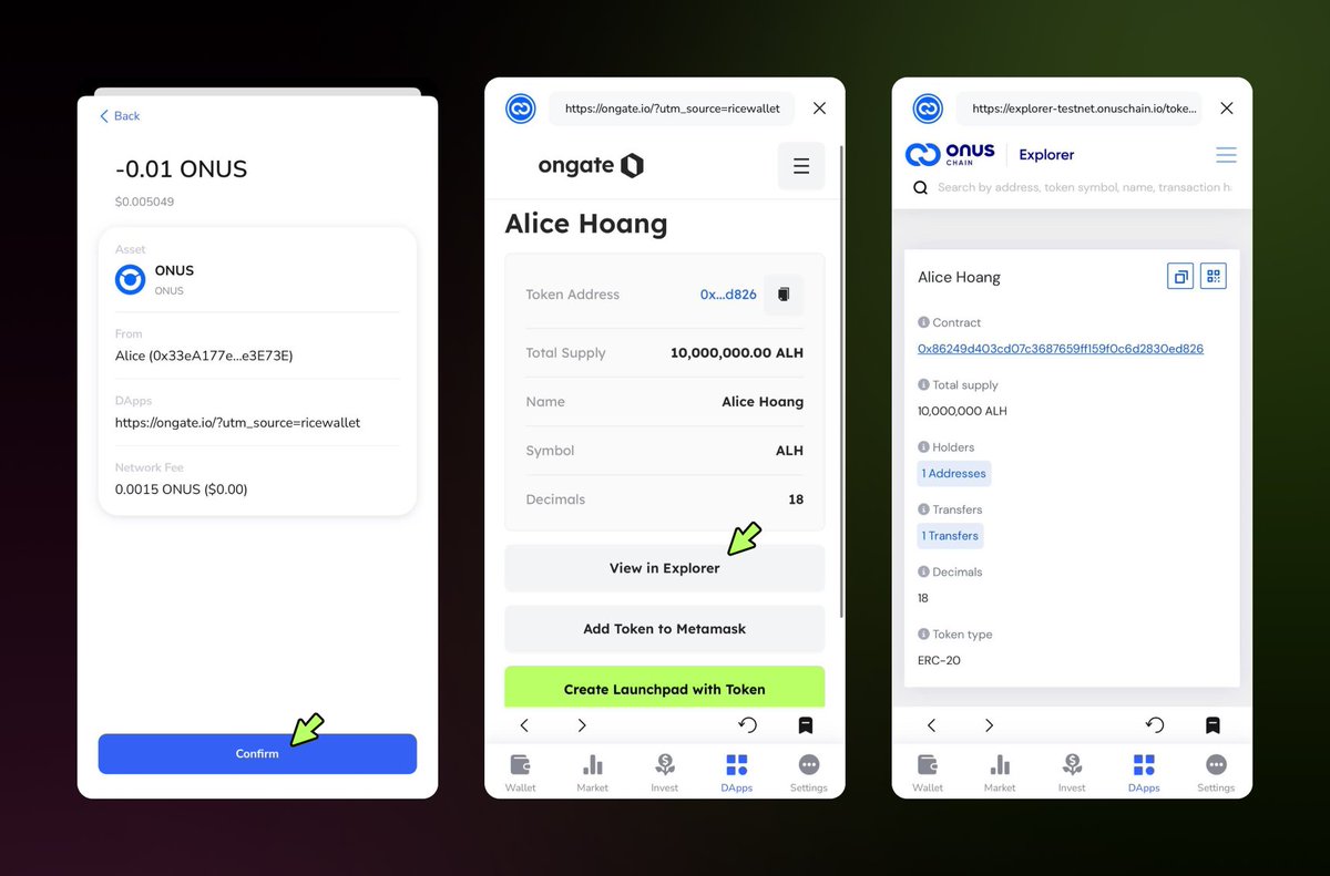 OnGate_Pad's tweet photo. 4️⃣ Enter the required fields (Name, Symbol, Decimals, Total Supply)
5️⃣ Check information and confirm the transaction
6️⃣ After the token is successfully generated, you can review it on the ONUS Chain Explore and add to the Metamask wallet https://t.co/mKgIG2LcJO
