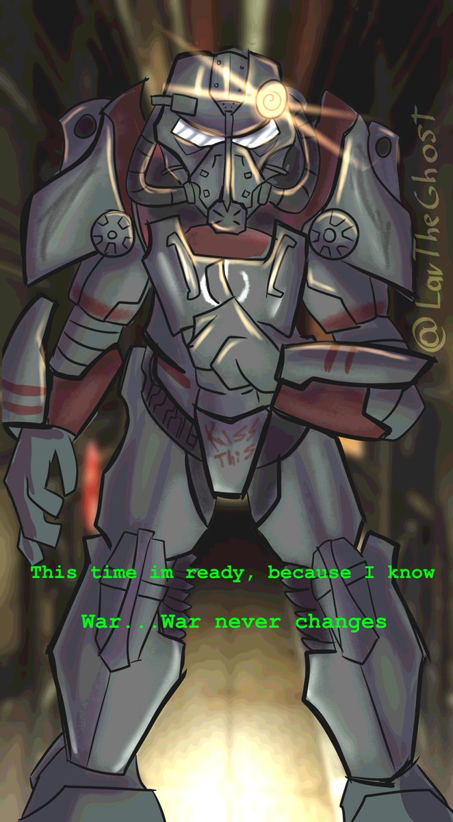 LavTheGhost's tweet photo. You're wearing a suit of steel and energy. You're standing with... your brothers.
#Fallout4 #powerarmor #Fallout #fallout25th #Brotherhood #BoS #fanart #ArtistOnTwitter https://t.co/eJC3WKCJJ4