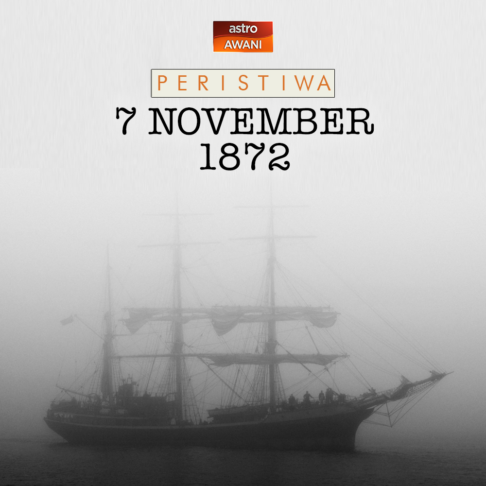 501Awani's tweet photo. Hari ini 150 tahun yang lalu, kapal misteri “Mary Celeste” berlepas dari New York.

Ini satu untaian.

#PeristiwaHariIni https://t.co/XcLZ2BfiCH