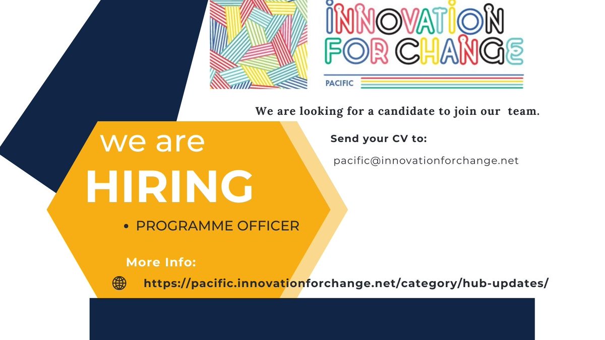I4CPacificHub's tweet photo. #Vacancy announcement. 
https://t.co/8VmiNZbdbq https://t.co/NyFgHYpy4T