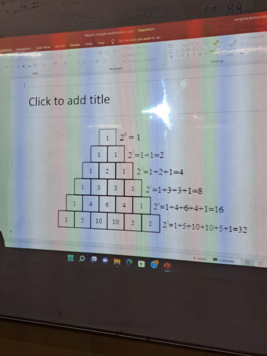 SAI_Edu_In's tweet image. Students of Classes IV-V of the Excelomatics club engaged in learning about the Pascal Triangle &amp;amp; the various patterns related to it.
#weekly club classes
#Excelomaticsclub
#Pascaltriangle