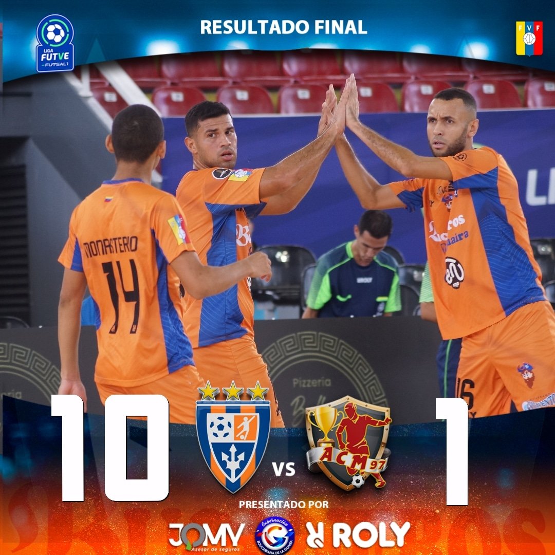 bucanerosbbc's tweet photo. #LigaFutVeSala1 ⚽ | #LaMaquinariaNaranja vence de manera imponente a #ACM97 con una gran actuación del "Tanque" Eneiker Morales quién batió dos récords de la @LigaFUTVESala https://t.co/fy49QpyLh6