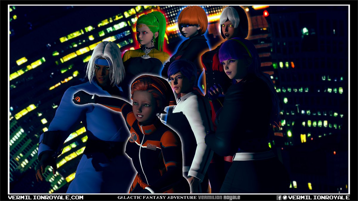 VermilionRoyale's tweet photo. Another wave of advanced renders of #KaiLynnRamnarine #RachelleRyuzaki &amp; #PetreaCiccone. Plus, different angle of the group shot from the game covers. #VermilionRoyale #StudioNeo2 https://t.co/GfTbMAGdao