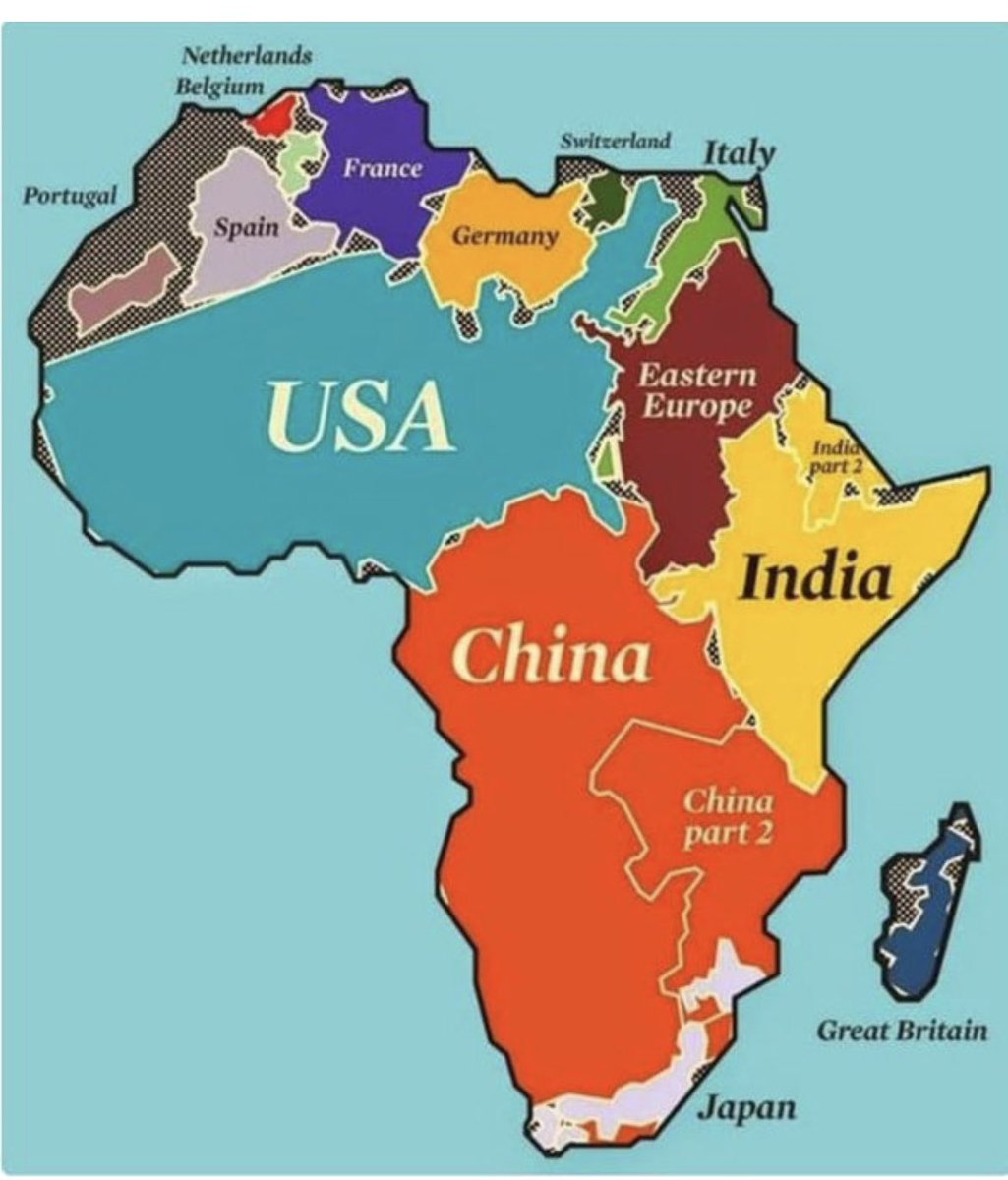 melhugsopera's tweet photo. @Fluid_girlSlice @lavern_spicer @elonmusk here’s a little picture for you: 
Africa is more than 3 times the size of the US, so being specific about South Africa vs Africa is a pretty big deal https://t.co/uLobndHKQf