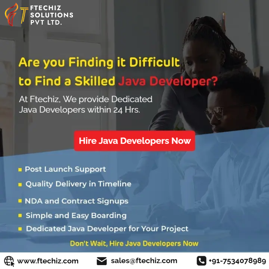 Ftechiz's tweet image. Are you finding it difficult to find skilled java developers? At Ftechiz, We offer dedicated java developers within 24 hrs.
Don't Wait, Connect with us:-
Website: shorturl.at/emuxZ
Email: sales@ftechiz.com
#ftechiz #hirejavadevelopers #java #javascriptdeveloper