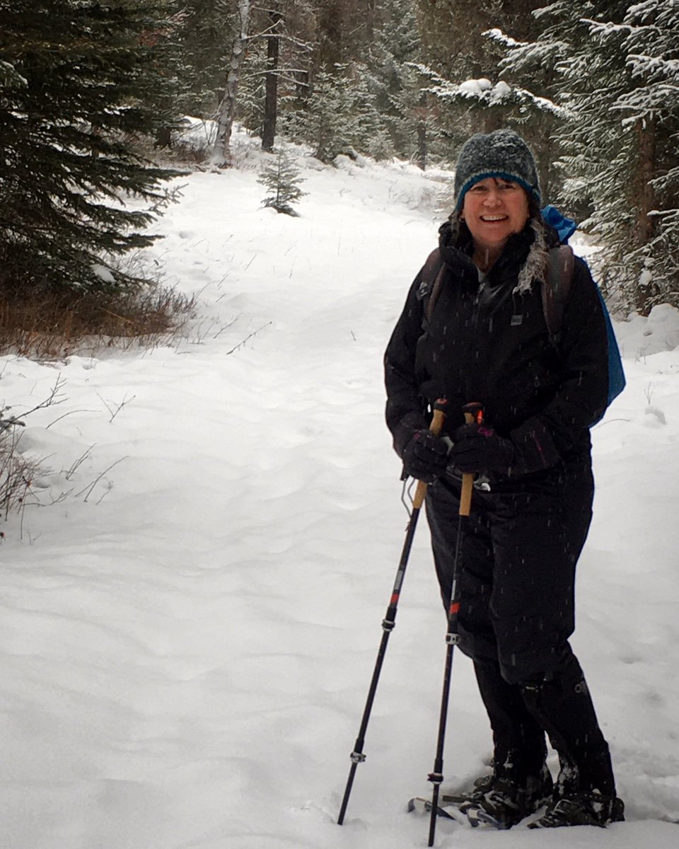 Winter is here and hiking boots now come strapped with snowshoes! #hiking #WINTER #crowsnestpass