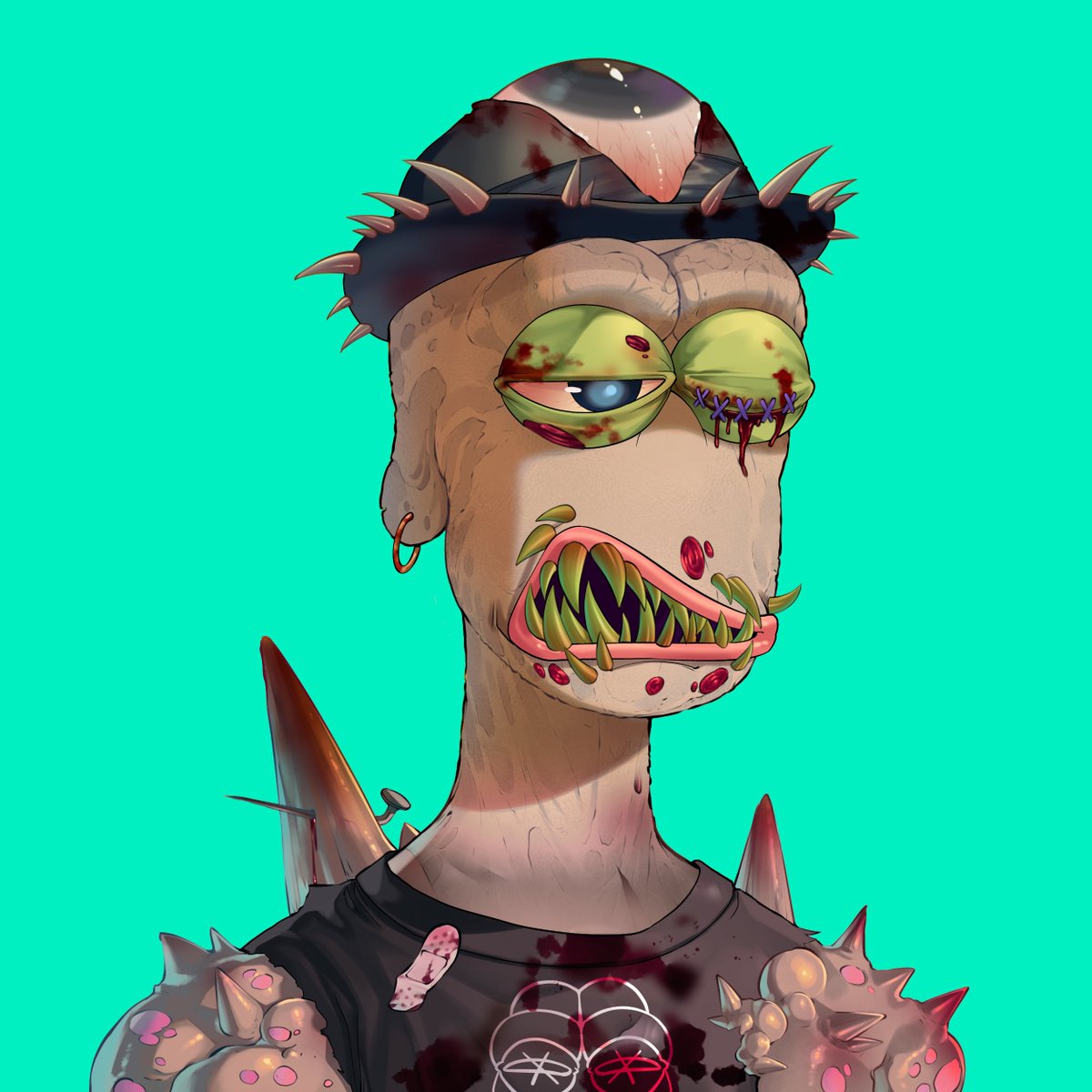 #NewProfilePic #ZAYC #RAYC <a href="/RareApepeYC/">Rare Apepes (Old Account)</a> <a href="/pepe_designer/">Rare Designer</a> 

Too scared to drink my Zerum yet... so I frankensteined my #Apepe from the new #ZAYC collection traits to create its zombie fro. 😈

Am I cheeky? 😁