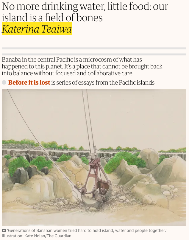 innov4changeEA's tweet photo. #NowReading:
1) "A post-pandemic world: well-being for all or deepening inequality?" by Guillermo Torres (via @OGR_EN) https://t.co/0oOhIdVQh0

2) "No more drinking water, little food: our island is a field of bones" by Katerina Teaiwa (via @I4CPacificHub) https://t.co/FoHrVVyT8l https://t.co/VwQaqF29vi