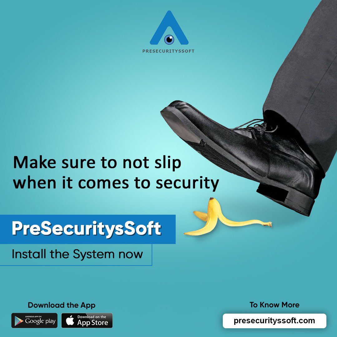 Security is a Priority.

Make sure to not slip when it comes to protecting your loved ones and people around you.

Install the PreSecuritysSoft System now.

#presecurityssoft #app #platform #system #install #download #security #priority #contact #now