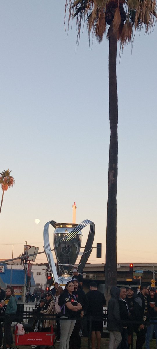 That moon! The big fake Cup! My palm 🌴 Perfect. LAFC did it!!! 🖤💛