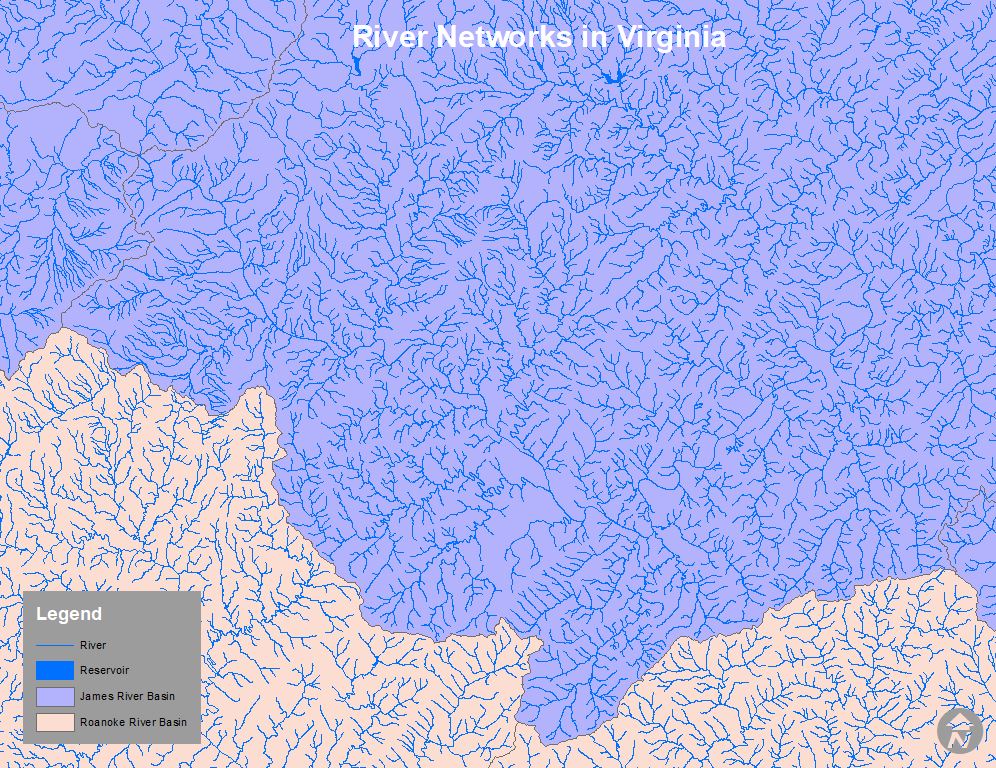 ShannonFoxxDay's tweet photo. #30DayMapChallenge today is networks, so here are some rivers in Virginia. #wigis #sundaynight https://t.co/c822nTJZcF