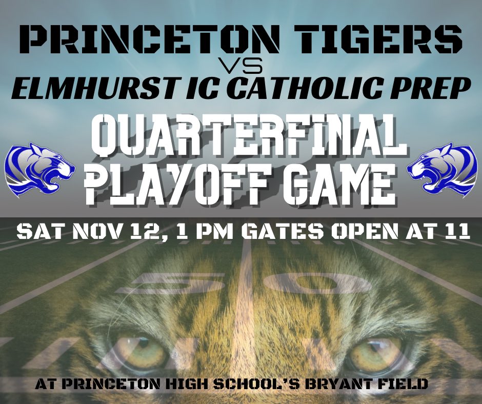 Tiger Fans let’s pack the stands and cheer for our boys! We need YOU 🫵🏻 as a FAN this upcoming Saturday! Here’s to another year in the quarterfinals!!📣🐯💙🏈 #ProudToBeATiger