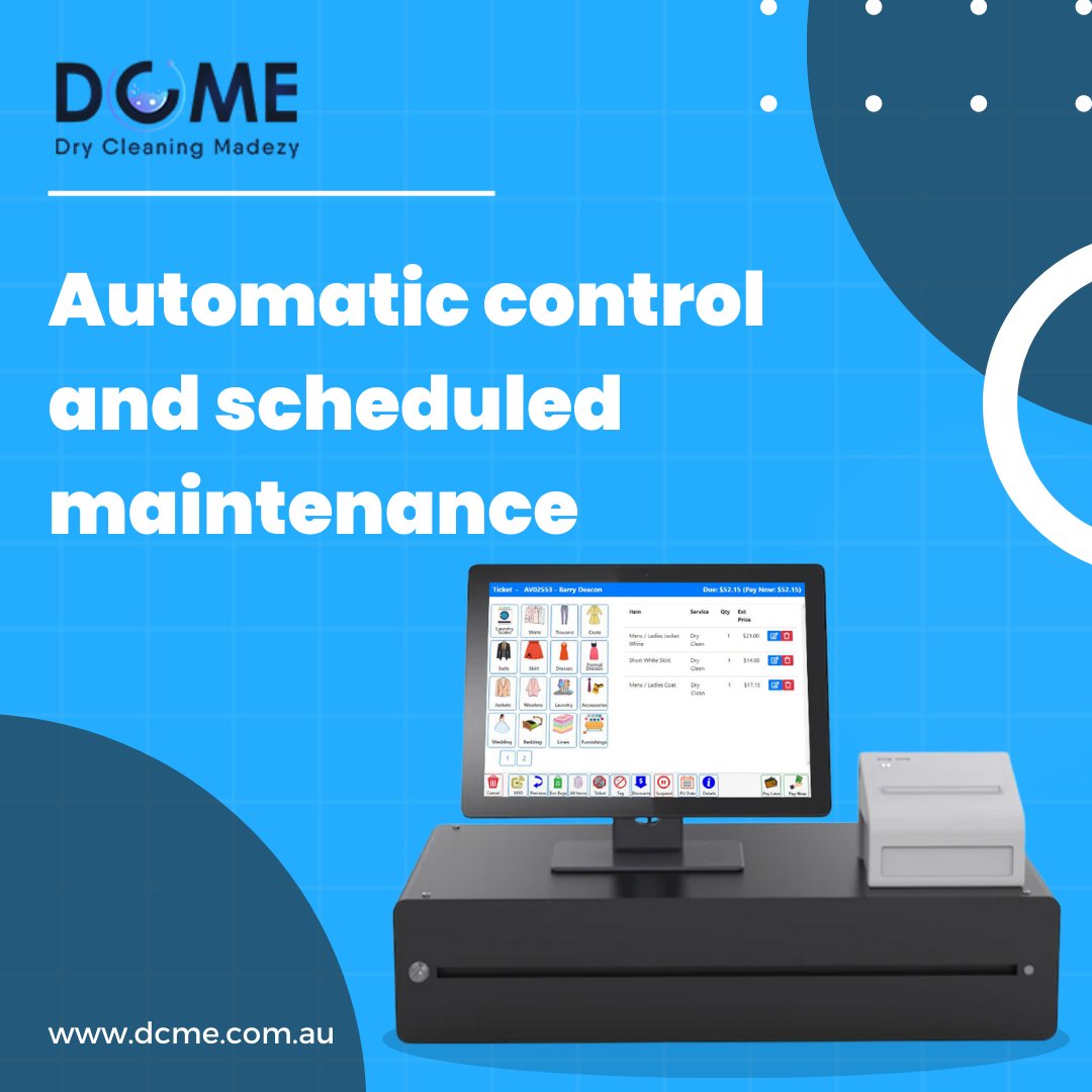 dcmesoftware's tweet image. The smart device controls automatically control the process and schedule maintenance of your main steamline, boilers blowdown valve, sight glass, feed tank, and water tank.

#drycleaning #drycleaners #drycleaningpos #pointofsale #laundry #alteration #automation