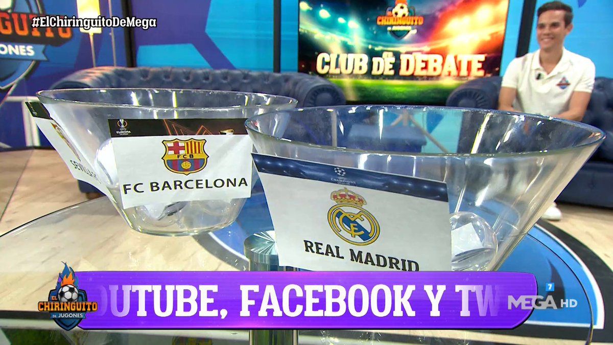elchiringuitotv's tweet photo. 🤤¡CÓMO NOS GUSTA UN #ChiriSorteo! 🤤
💫¿Qué rival le tocará al Real Madrid en octavos de Champions? ¿Y a Barça y Sevilla en Europa League?
¡Ven a #ElChiringuitoDeMega para ver los posibles cruces de este lunes! https://t.co/jSBOUo74pP