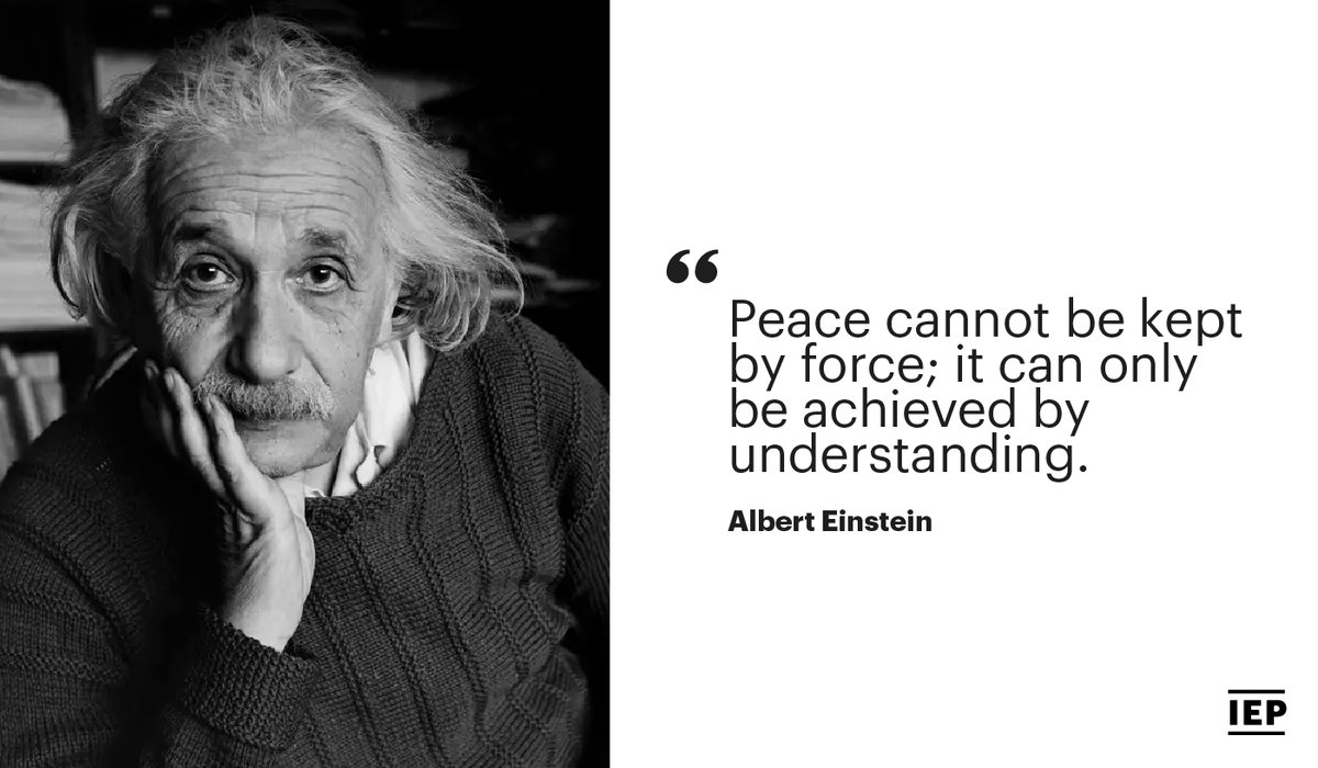 'Peace cannot be kept by force; it can only be achieved by understanding.' - Albert Einstein https://t.co/NThEt89zvb